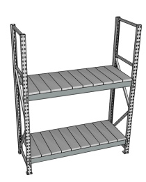 Стеллаж грузовой СГР 2000x2100x500 2 полки (металл)