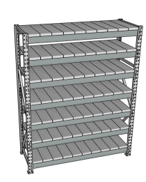 Стеллаж грузовой СГР 2000x900x800 7 полок (металл)